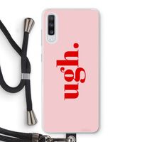 Ugh: Samsung Galaxy A70 Transparant Hoesje met koord