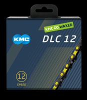 KMC ketting dlc12 black/yellow 126s waxed