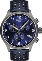 Horlogeband Tissot T1166173604701 / T600044072 Leder Blauw 22mm