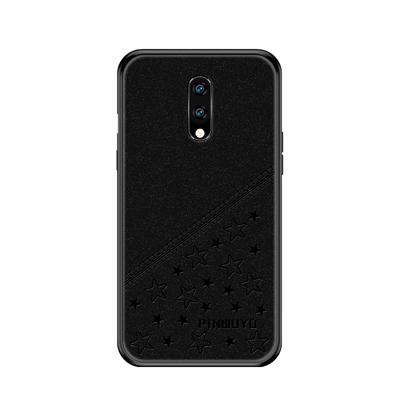 PINWUYO volledige dekking waterdichte schokbestendige PC + TPU + PU beschermhoes voor Oneplus7 (zwart)