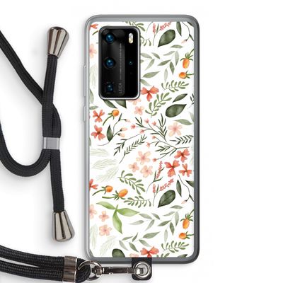 Sweet little flowers: Huawei P40 Pro Transparant Hoesje met koord