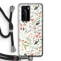 Sweet little flowers: Huawei P40 Pro Transparant Hoesje met koord