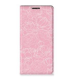 Motorola Edge 20 Pro Smart Cover White Flowers