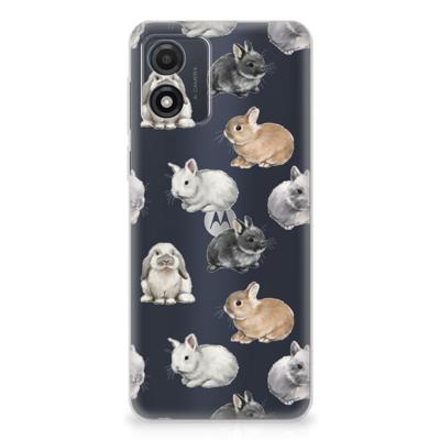 TPU Hoesje voor Motorola Moto E13 Konijntjes