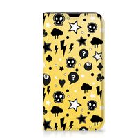 Mobiel BookCase iPhone 13 Mini Punk Geel - thumbnail