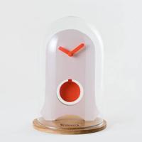 KLOQ Stolpklok in glas - Perzik Pastel & Neon Oranje