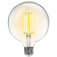 LED Lamp - Smart LED - Aigi Rixona - Bulb G125 - 6W - E27 Fitting - Slimme LED - Wifi LED + Bluetooth - Aanpasbare Kleur - Transparant Helder - Glas