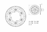 BREMBO Serie Oro remschijf, remschijven voor de moto, zwevend 78B40811
