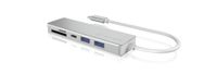 ICY BOX IB-HUB1413-CR hub & concentrator USB 3.0 (3.1 Gen 1) Type-C 5000 Mbit/s Zilver - thumbnail