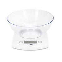 Botti - Bowl - Keukenweegschaal - Digitaal - Afneembare kom 2L - Wegen tot 5 kg - 1 gram nauwkeurig - Wit - Transparant - thumbnail