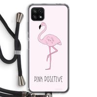 Pink positive: Samsung Galaxy A22 5G Transparant Hoesje met koord
