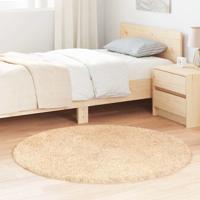 Hoogpolig vloerkleed NAVARRA 120x120 cm polyester beige