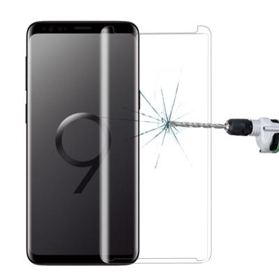 Voor Galaxy S9 PLUS 9u oppervlaktehardheid 3D gebogen rand anti-kras niet-volledig scherm HD gehard glas Screen Protector (transparant)