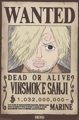 Poster One Piece Wanted Sanji Wano 61x91,5cm