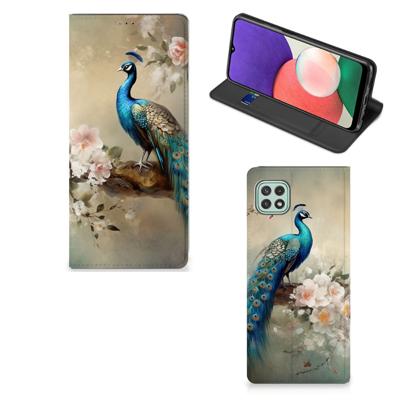 Smartphone hoesje voor Samsung Galaxy A22 5G Vintage Pauwen