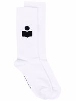 ISABEL MARANT chaussettes Siloki à logo intarsia - Blanc