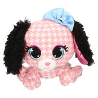 Pluche designer knuffel P-Lushes Pets basset hond roze 15 cm - Knuffeldier