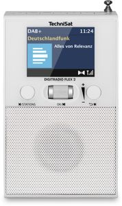 TechniSat DIGITRADIO FLEX 2 Stopcontactradio DAB+, VHF (FM) Bluetooth Incl. luidspreker, Wekfunctie Wit