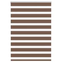 VidaXL Zebra rolgordijn 105x150 cm stofbreedte 100,9cm polyester bruin