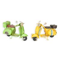 A PAIR OF TIN SCOOTER MODELS