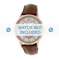 Horlogeband Armani AR4662 Leder Bruin 22mm