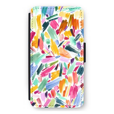 Watercolor Brushstrokes: iPhone 12 mini Flip Hoesje