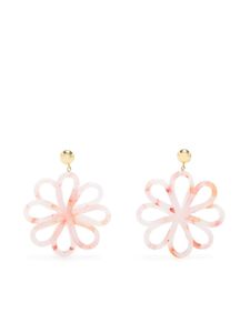 Cult Gaia boucles d'oreilles pendantes à fleurs - Rose