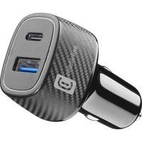 Cellularline Autolader 48 W USB-A, USB-C USB PD Zwart Auto Snellader, USB Power Delivery (USB-PD)