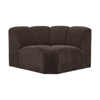 Woood Mojo bank hoekelement ribstof Bruin