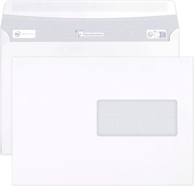 250 Zelfklevende enveloppen 162x229mm venster rechts 45x100mm Clairalfa