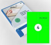 Etiket rillprint 105x148mm fluorgn 400 etiketten