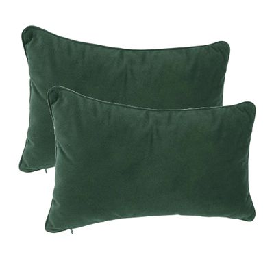 Bank/sierkussens Sophia - 2x stuks - 30 x 50 cm - polyester met rits