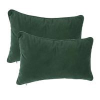 Bank/sierkussens Sophia - 2x stuks - 30 x 50 cm - polyester met rits