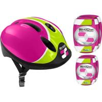 ROZE COMBO (helm + kniebeschermers en elleboogbeschermers) SKIDS CONTROL