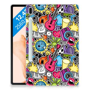 Samsung Galaxy Tab S7FE Leuke Siliconen Hoes Punk Rock