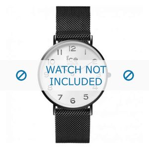 Horlogeband Ice Watch 012699 / 012698 / 012771 Staal Zwart 20mm