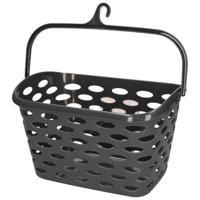 Plasticforte Wasknijpersmandje - ophangen - 26x15x21 cm - zwart - kunststof