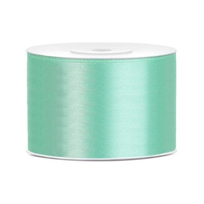 Partydeco Cadeaulint - mintgroen - 5 cm x 25 meter - satijn - sierlint - inpakken - decoratie