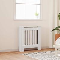 Radiatorafdekking 2 pcs Wit 78 x 19 x 81.5 cm Bewerkt hout