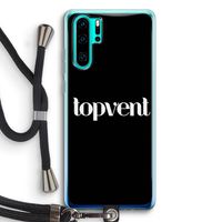 Topvent Zwart: Huawei P30 Pro Transparant Hoesje met koord