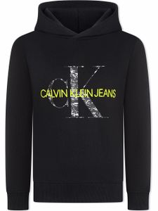 Calvin Klein Kids hoodie à logo imprimé - Noir