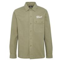 Heren Overshirt Morand Garment Dyed Bleached Olive