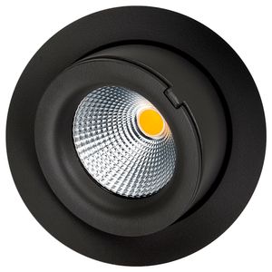 LED inbouwspot 9W 4000K 800 lumen mat zwart kantelbaar outdoor SG 903403