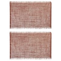 Set van 4x stuks placemats uni terra bruin jute 45 x 30 cm - Placemats