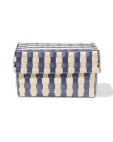 HEMA Mand 20x15cm met deksel geblokt blauw