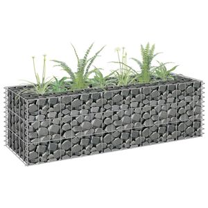 VidaXL Gabion plantenbak verhoogd 90x30x30 cm gegalvaniseerd staal