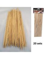 Partij van 20 zakjes ad 100 houten Sateprikkers met lengte 25cm Partij van 20 zakjes ad 100 houten Sateprikkers met lengte 25cm