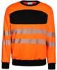 Korntex KX1001 EOS Hi-Vis Workwear Sweatshirt With Printing Area - Signal Orange/Black - 3XL