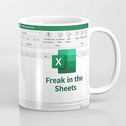 Excel koffiemok, grappige cadeaus voor vrouwen mannen freak in de lakens mok cadeaus voor baas cpa vriend collega's accountant witte keramische kantoormok 11,8 oz Lightinthebox