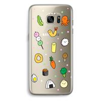 Happy bento friends: Samsung Galaxy S7 Edge Transparant Hoesje - thumbnail